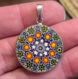 Sterling Silver Millifiori Pendant